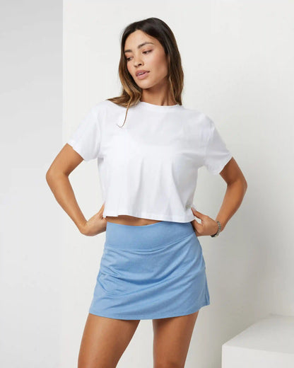 Short Sleeve Feather Cross Back