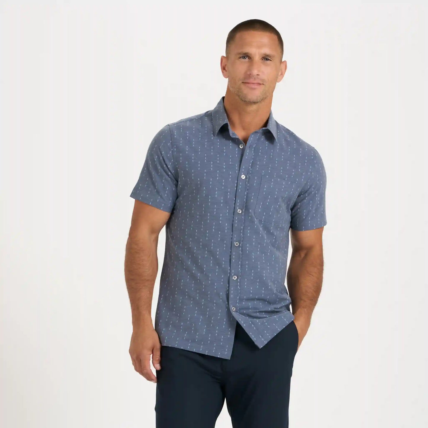 Short-Sleeve Bridge Button Down