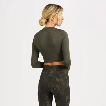 Long-Sleeve Lux Crop Tee