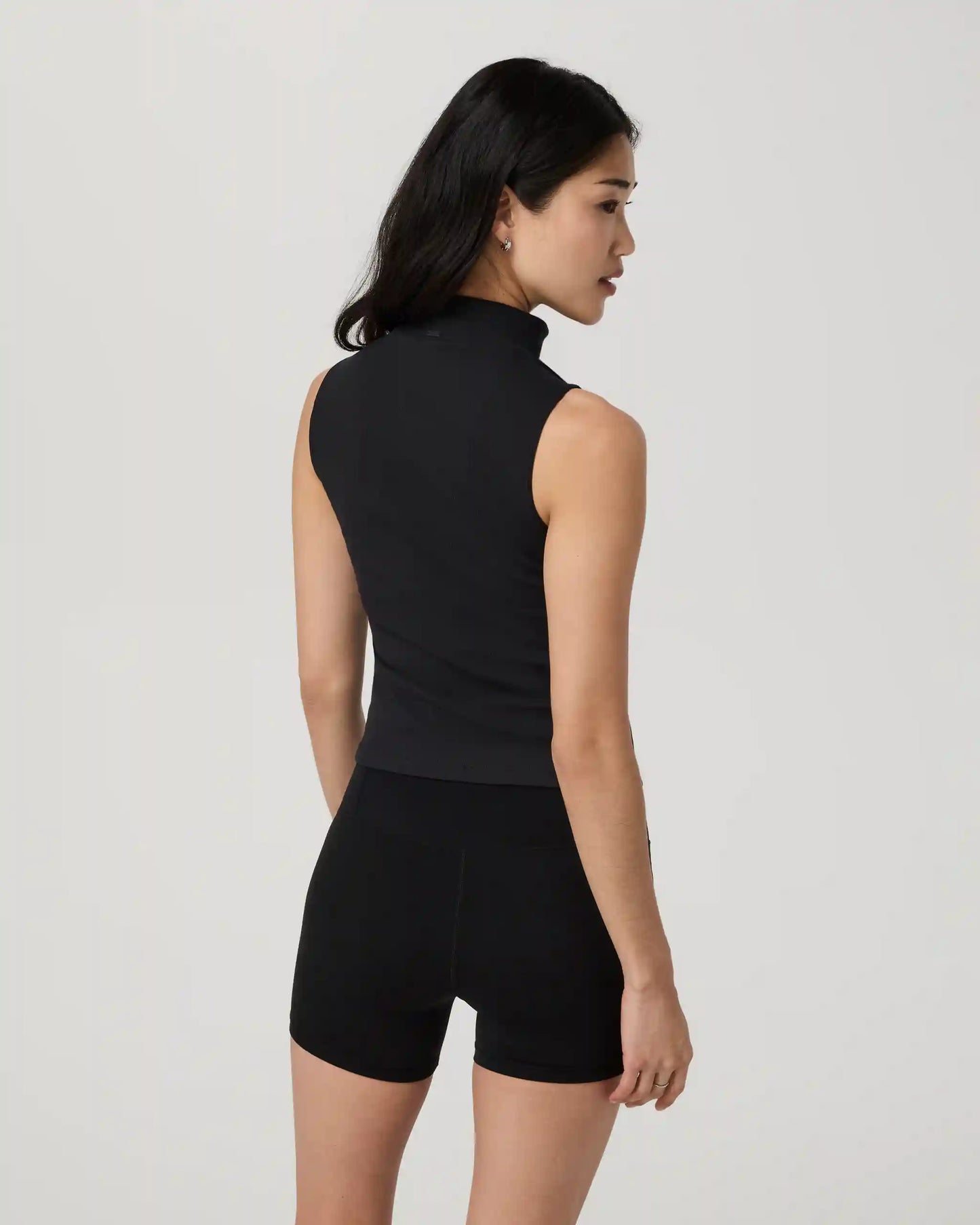 Cottony Rib Mock Neck Tank