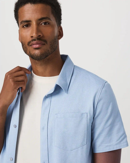 Short Sleeve Knit Oxford Button Down - Classic Fit