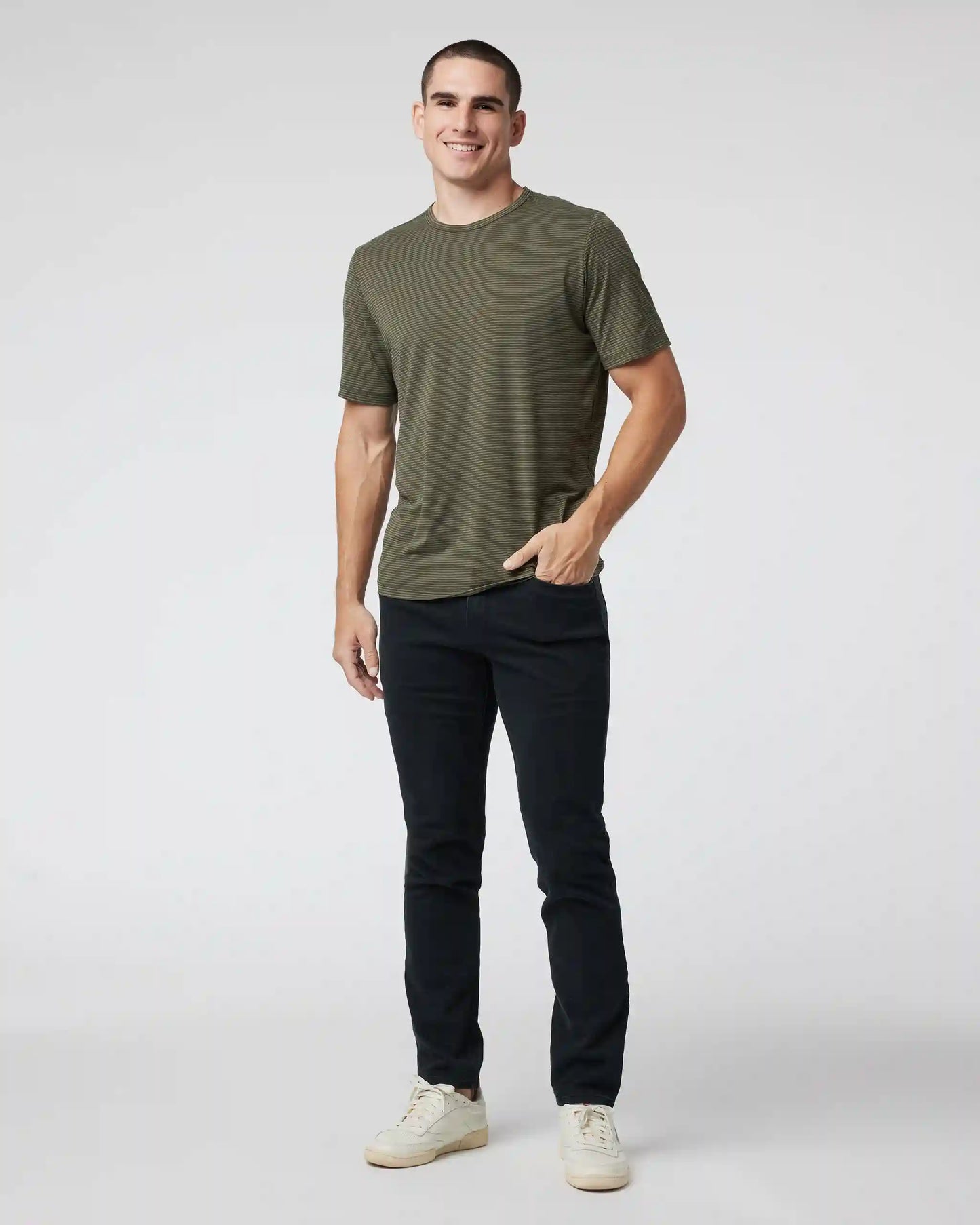 Short Sleeve Current Stripe Tee