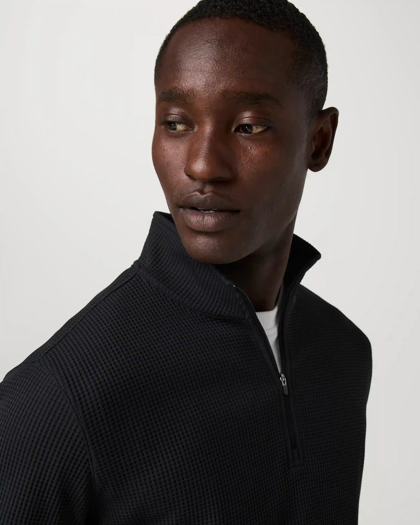Lightweight Tech Waffle Quarter Zip