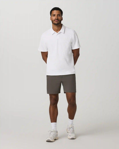 Short Sleeve Lightweight Tech Waffle Polo - Relaxed Fit