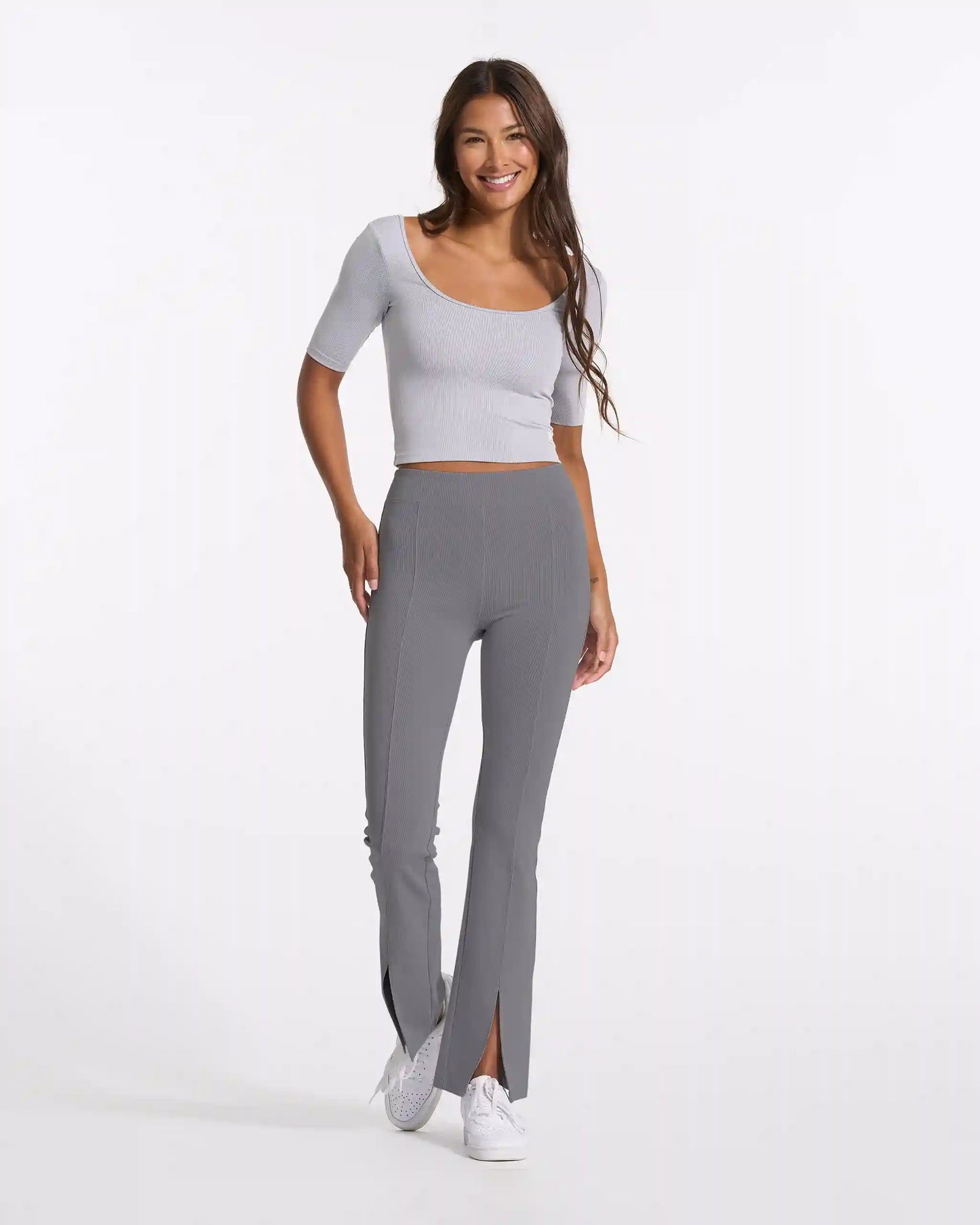 Lux Rib Split Bootcut