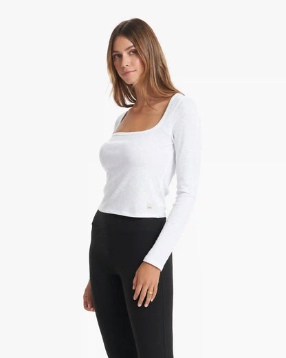 Long-Sleeve Sunrise Square Neck