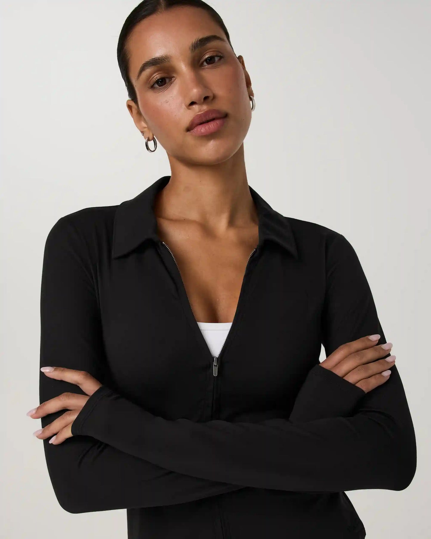 Long Sleeve Halo Double Zip Top