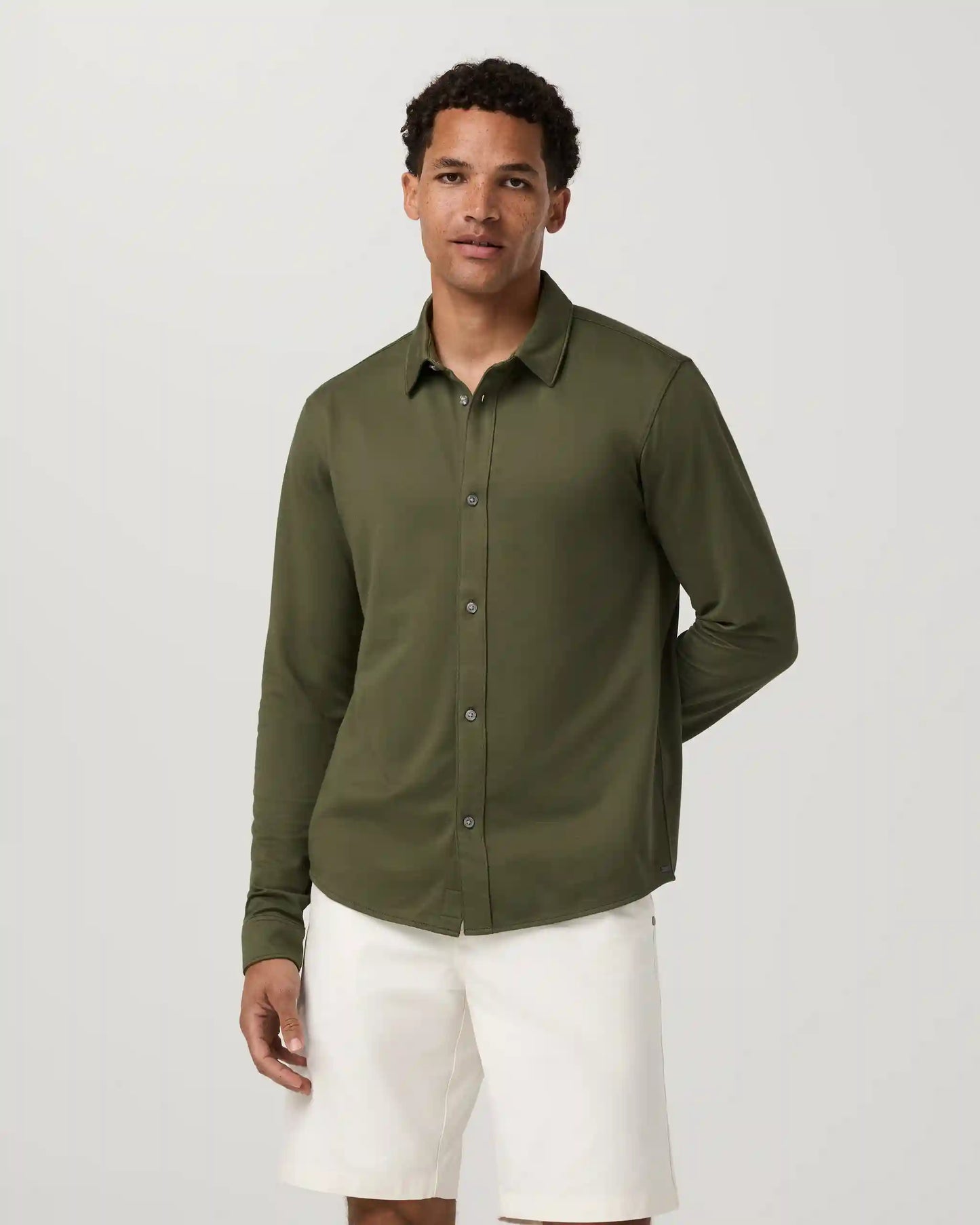 Long Sleeve Knit Oxford Button Down - Classic Fit