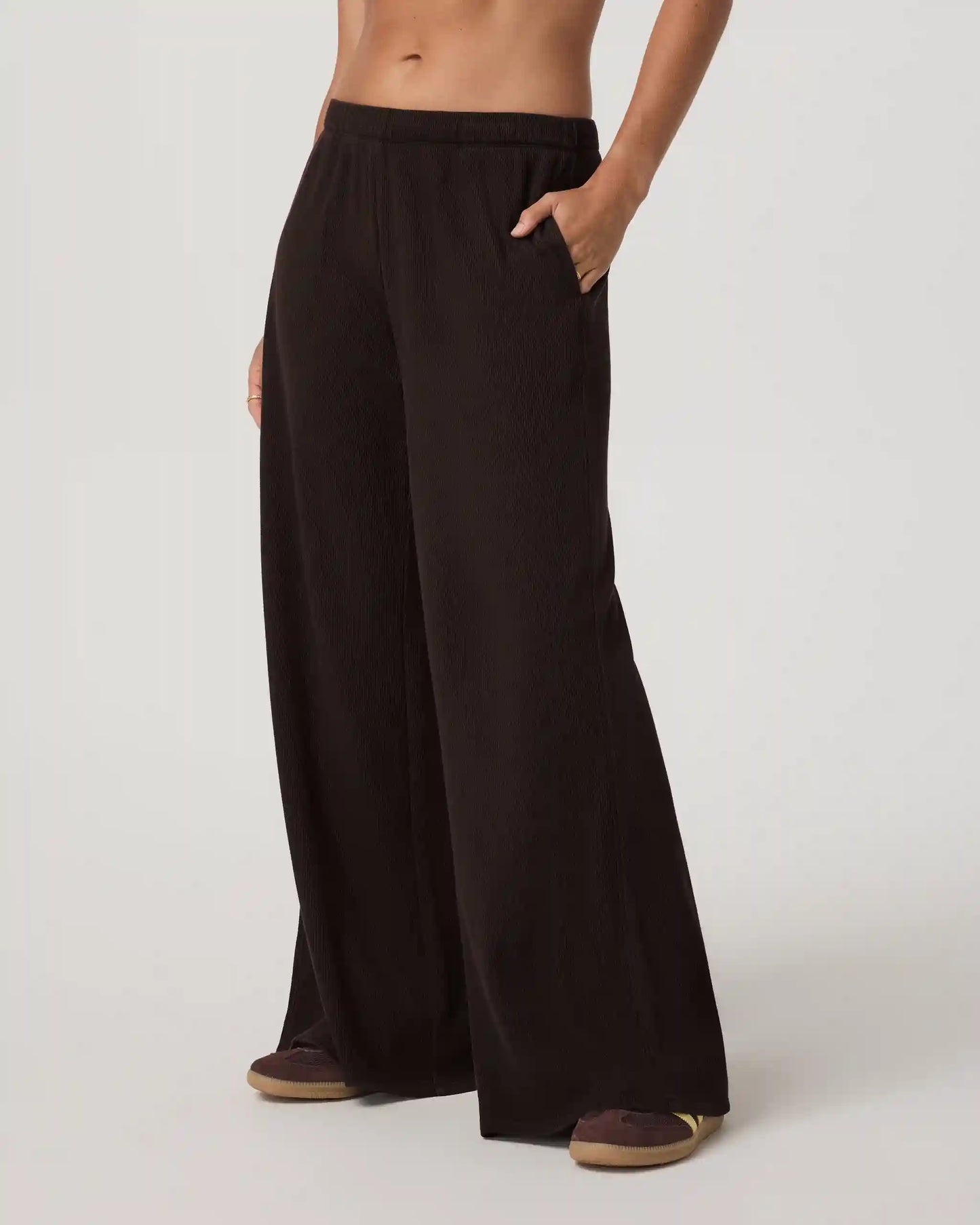 Waffle Wideleg Pant
