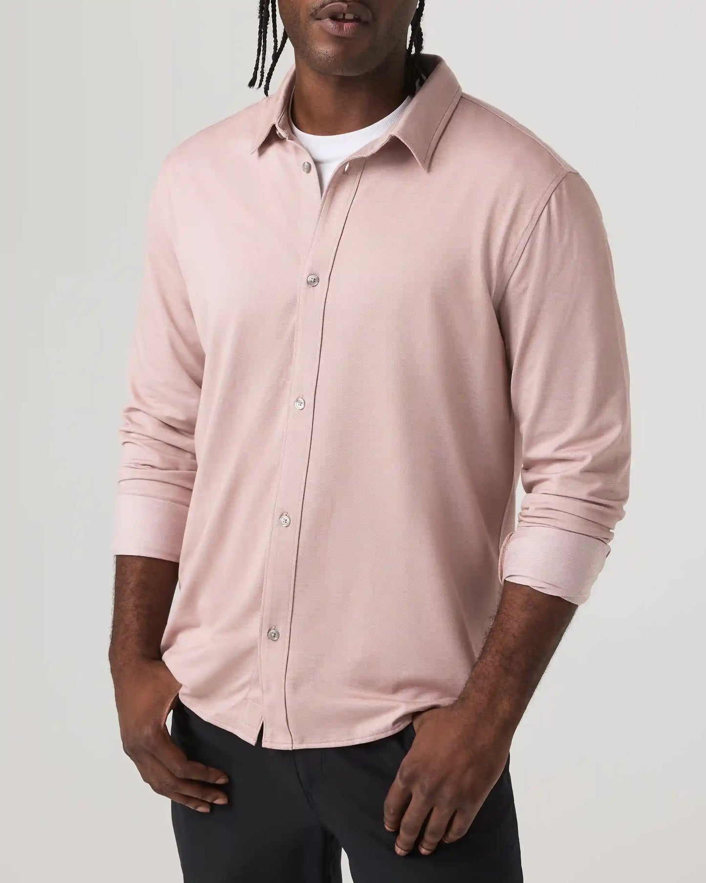 Long Sleeve Knit Oxford Button Down - Classic Fit