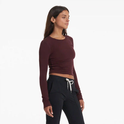 Long-Sleeve Coast Crop Crew