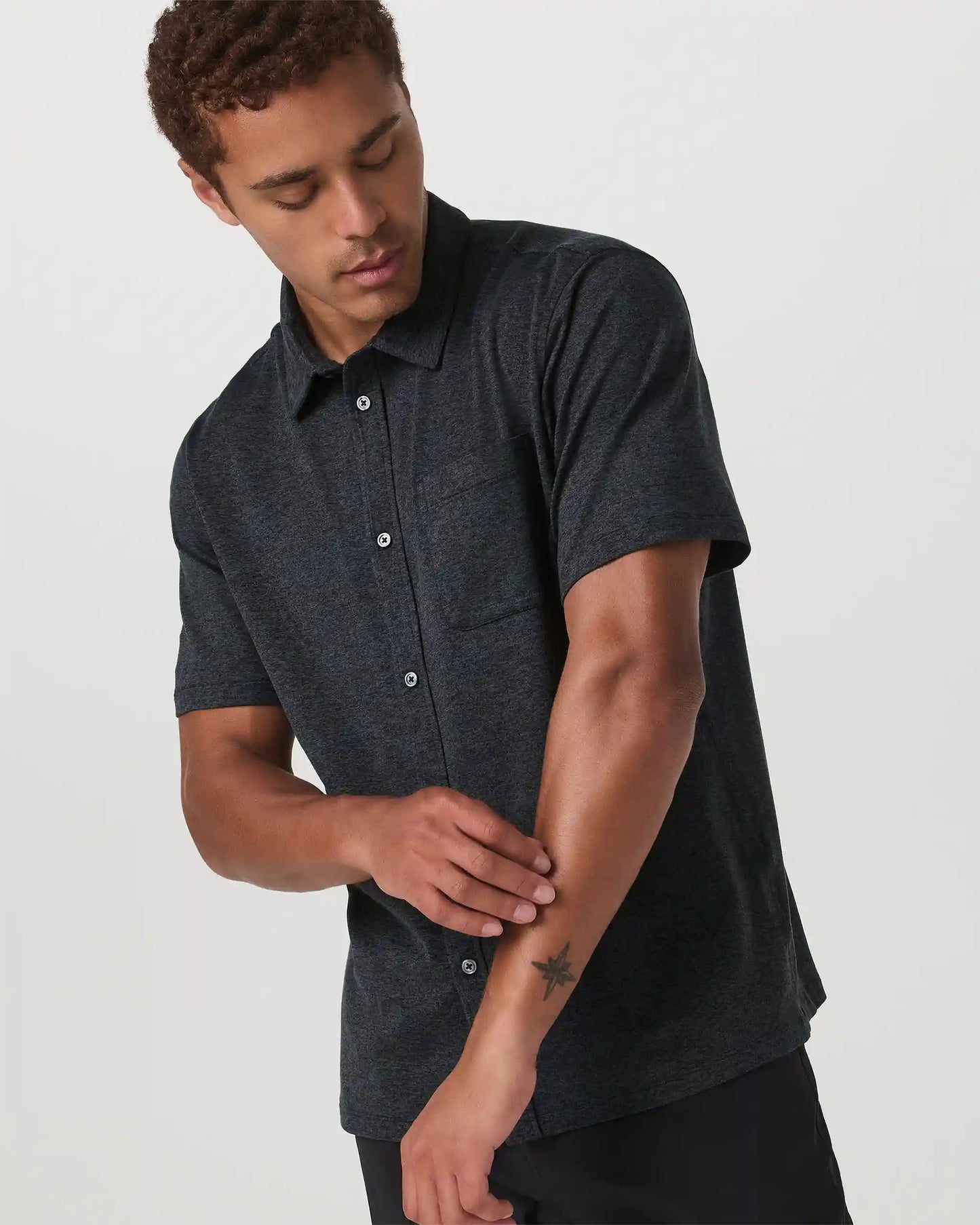 Short Sleeve Ponto Button Down Shirt