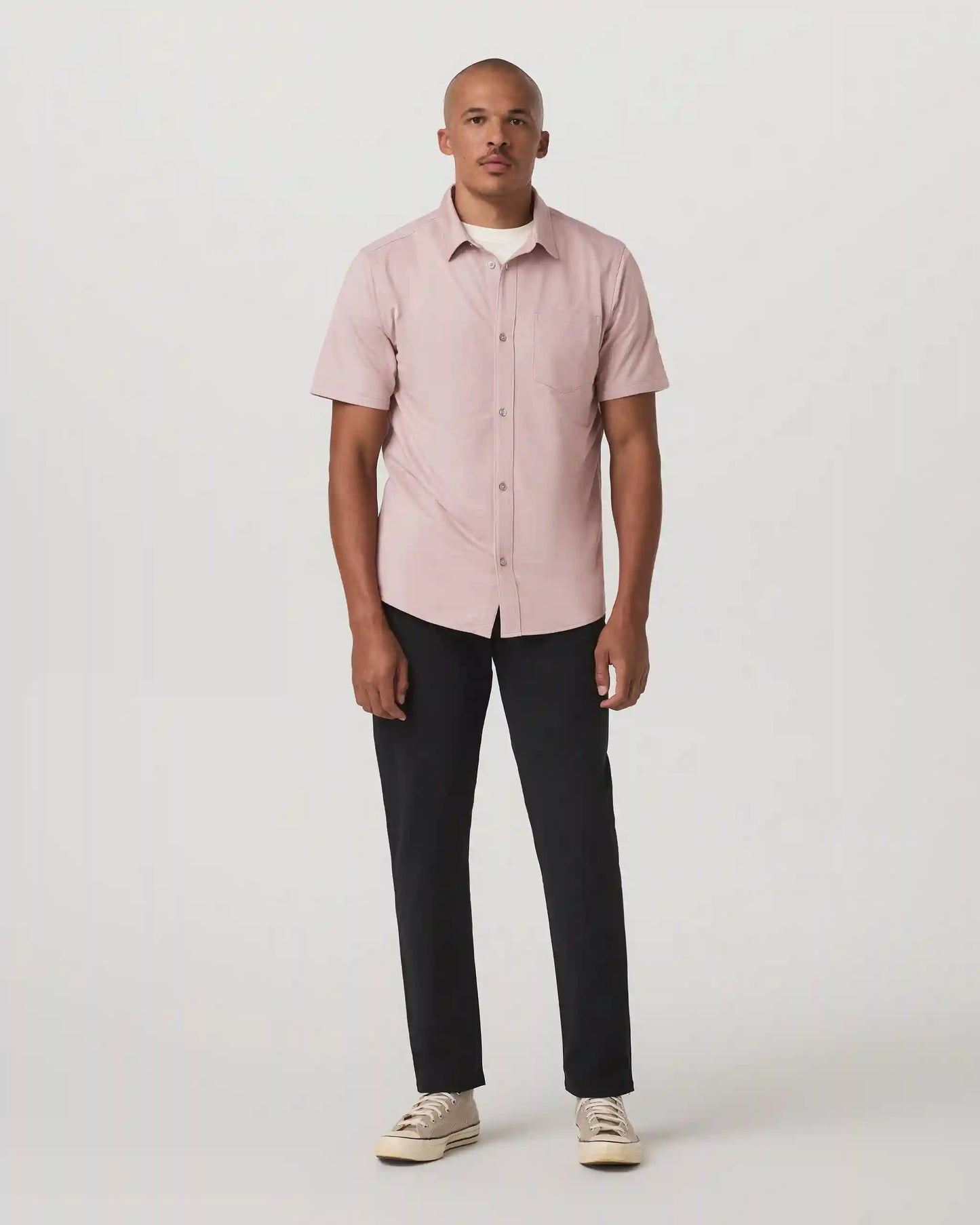 Short Sleeve Knit Oxford Button Down - Classic Fit