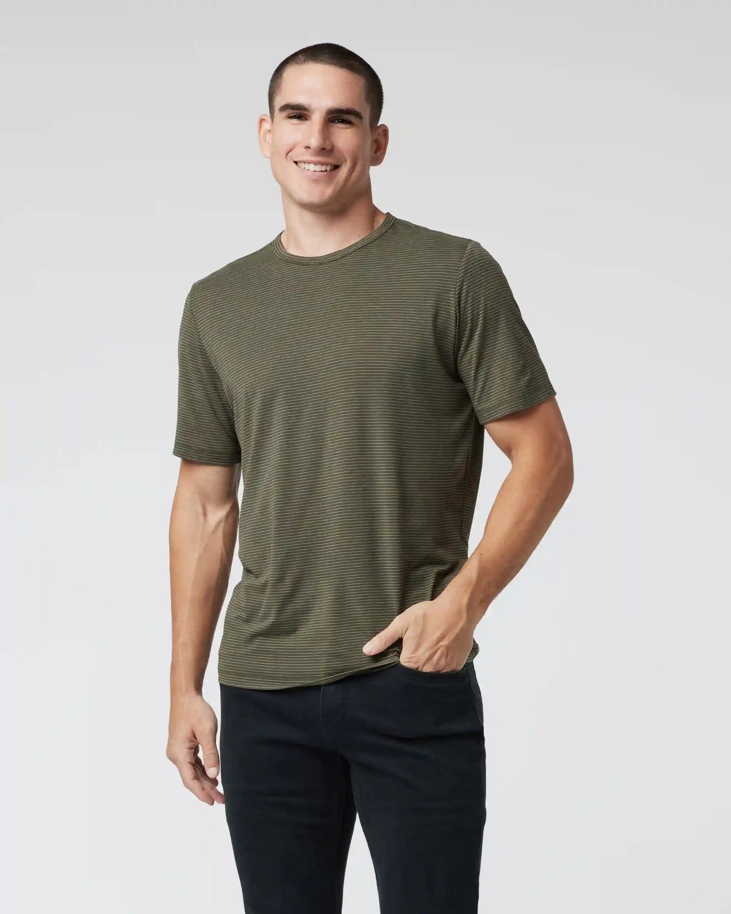 Short Sleeve Current Stripe Tee
