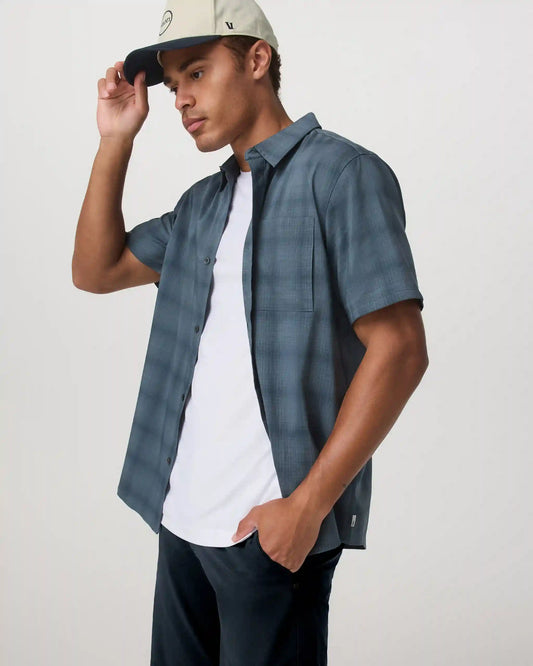 Short Sleeve Plaid Button Down Shirt