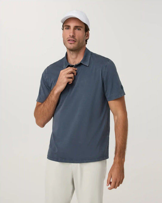Short Sleeve Feather Polo