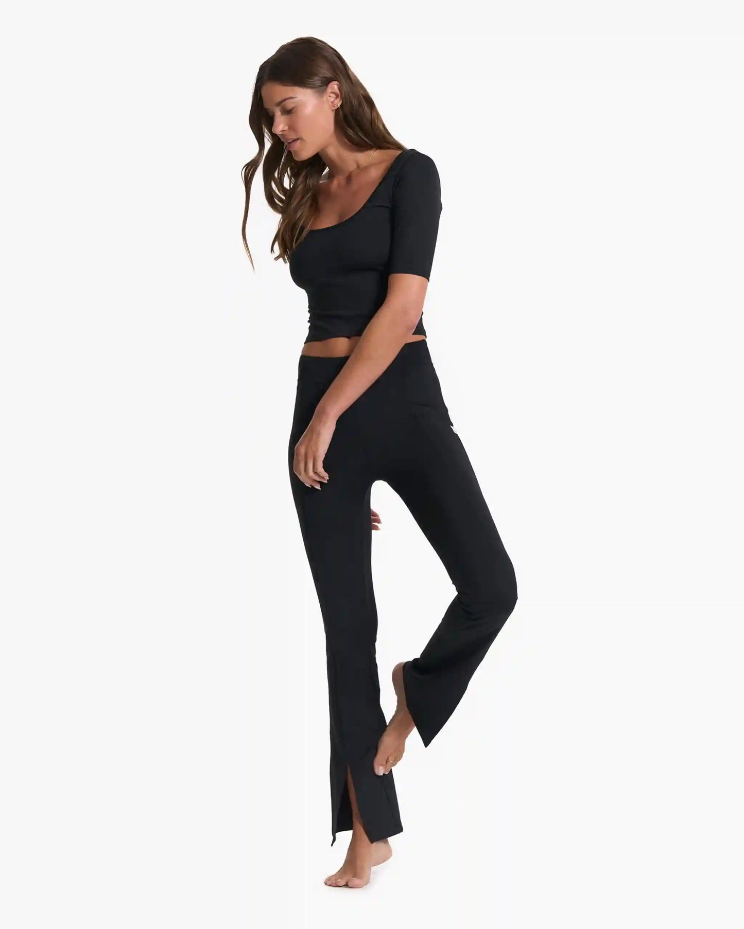 Lux Rib Split Bootcut