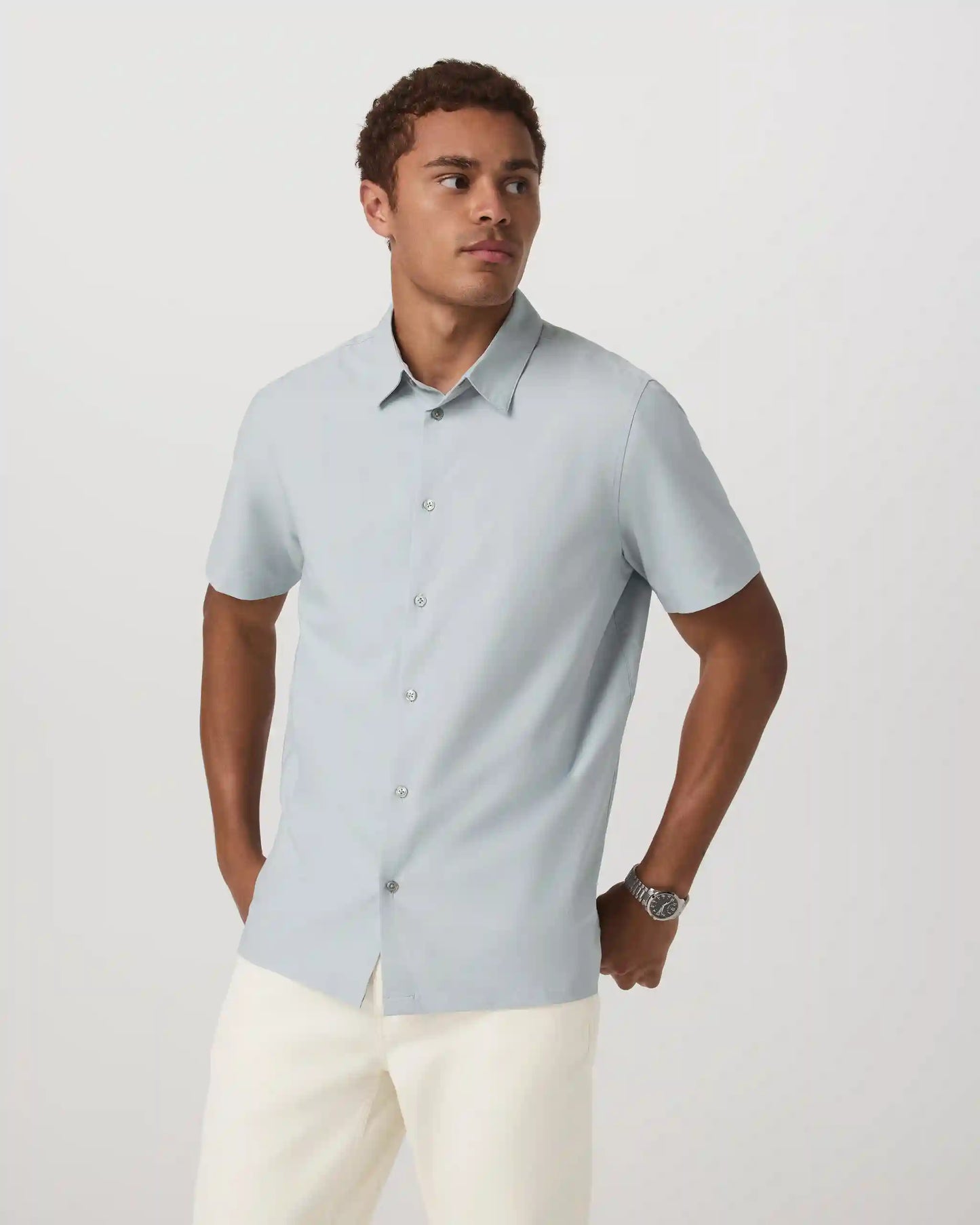 Short Sleeve Manhattan Button Down