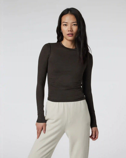 Long Sleeve Halo Ruched Tee