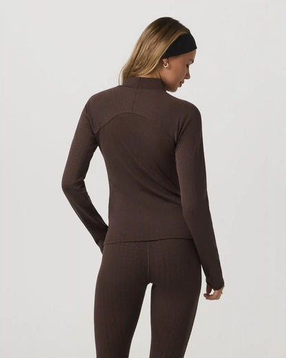Long Sleeve Chilled Out Houndstooth Mock
