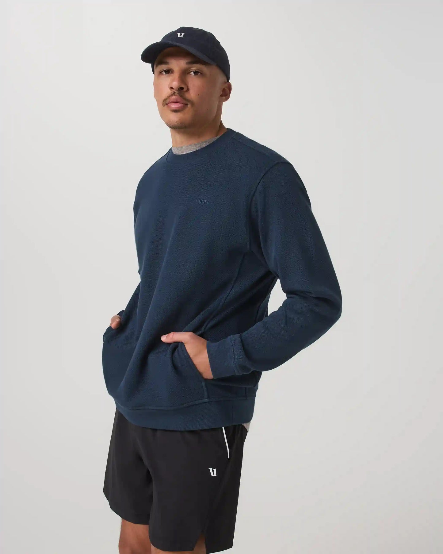 Pique Fleece Crew