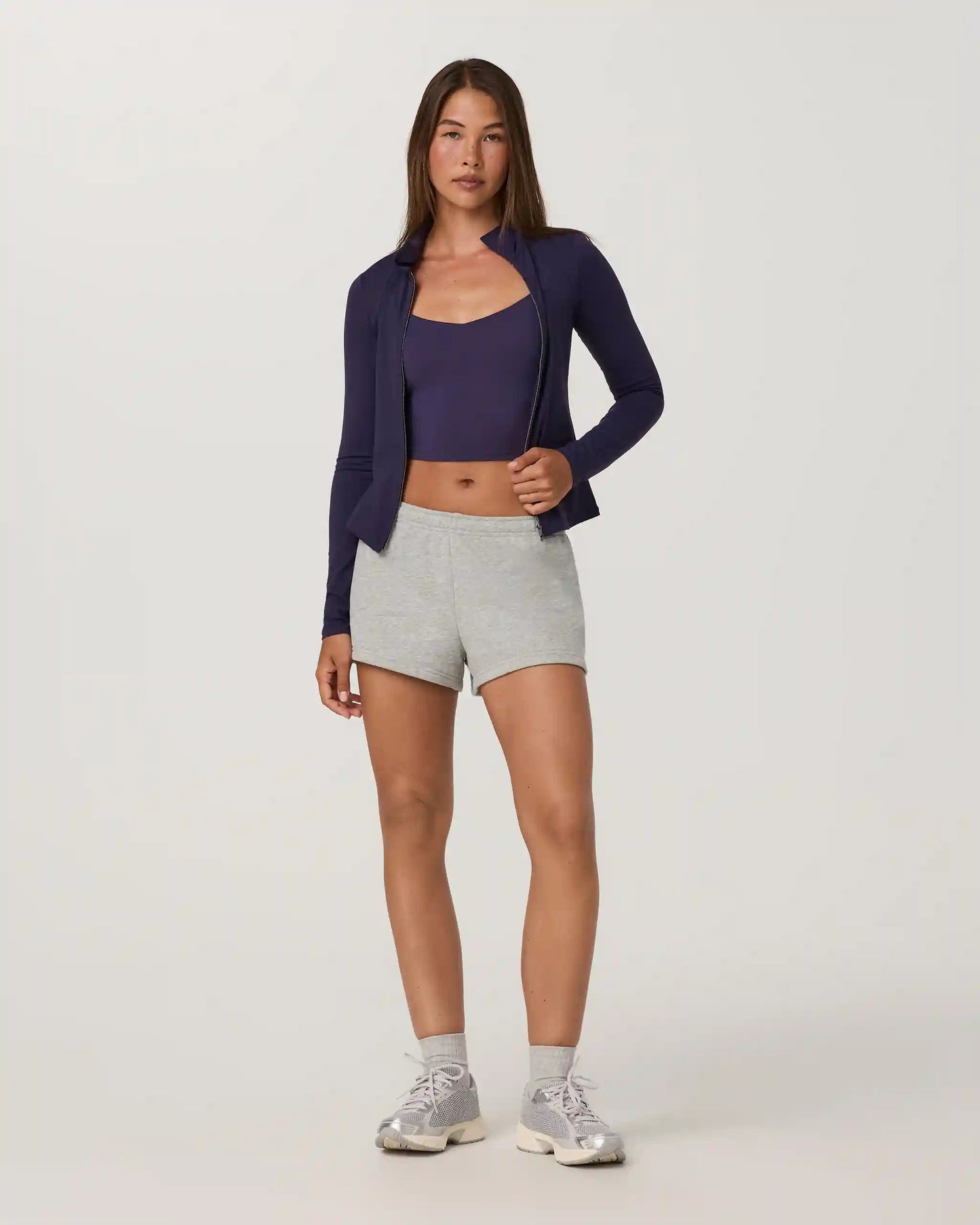 Long Sleeve Halo Double Zip Top