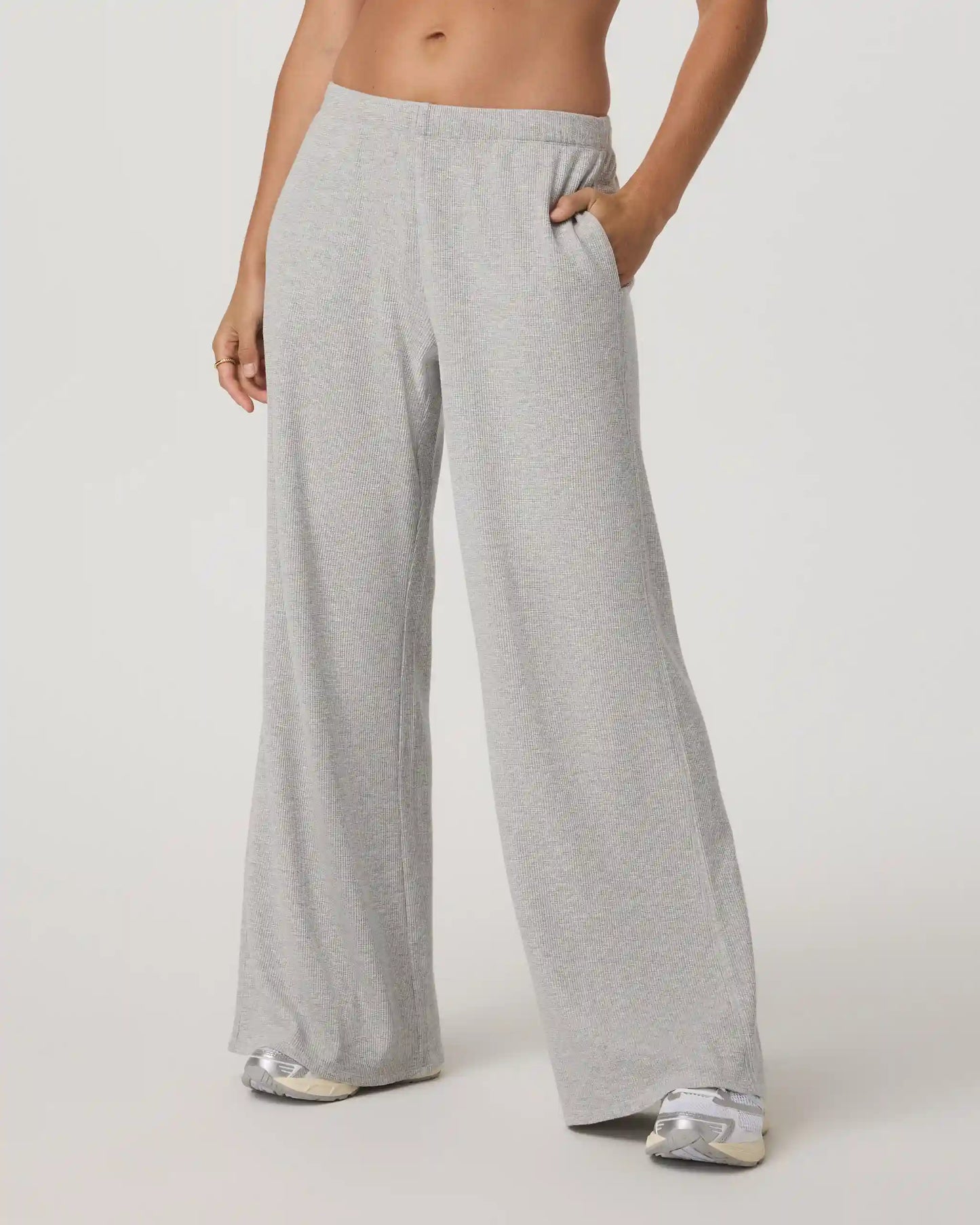 Waffle Wideleg Pant