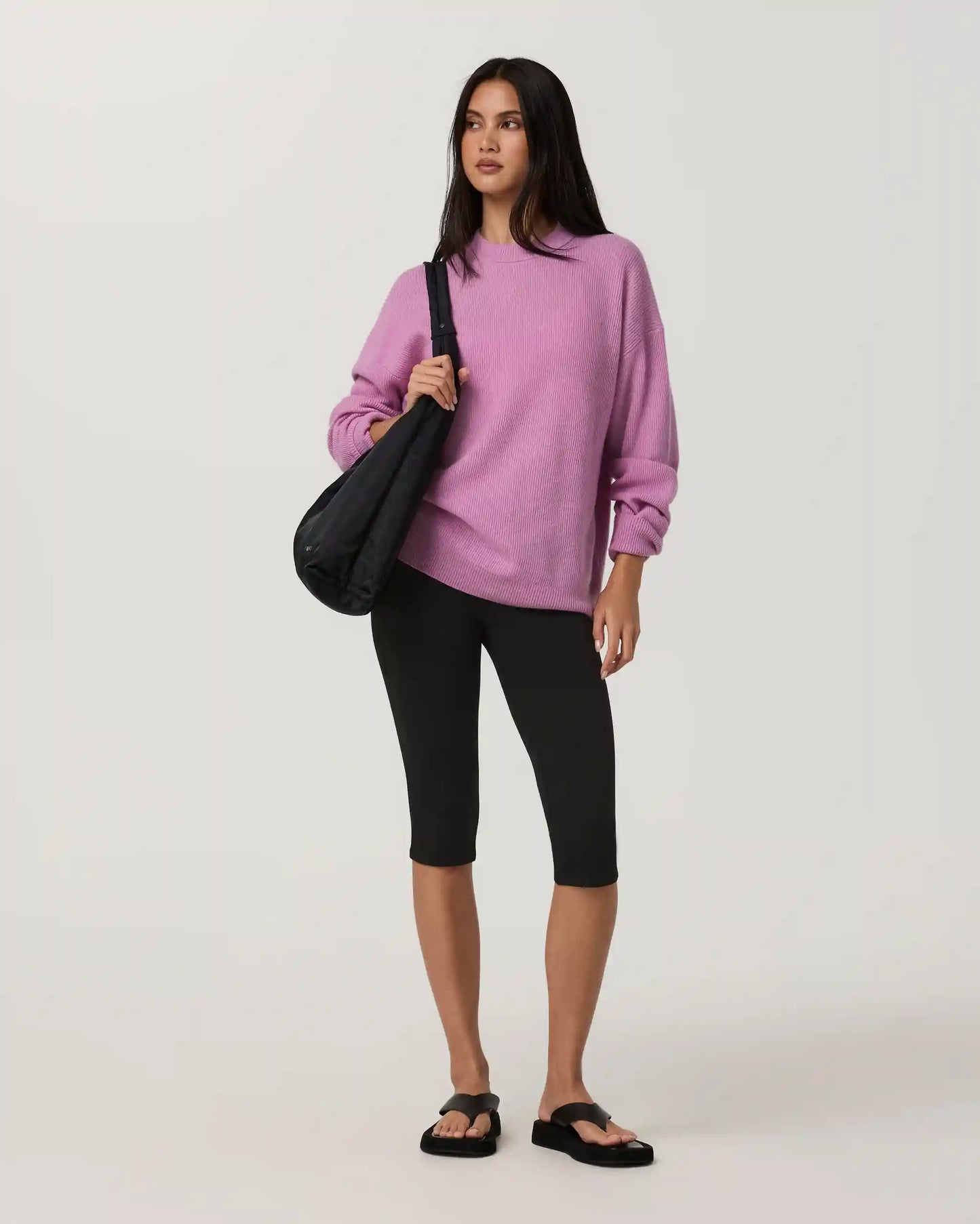 Émilie Cashmere Oversized Rib Crew