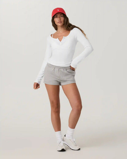 Long Sleeve Everyday Cotton Stretch Henley