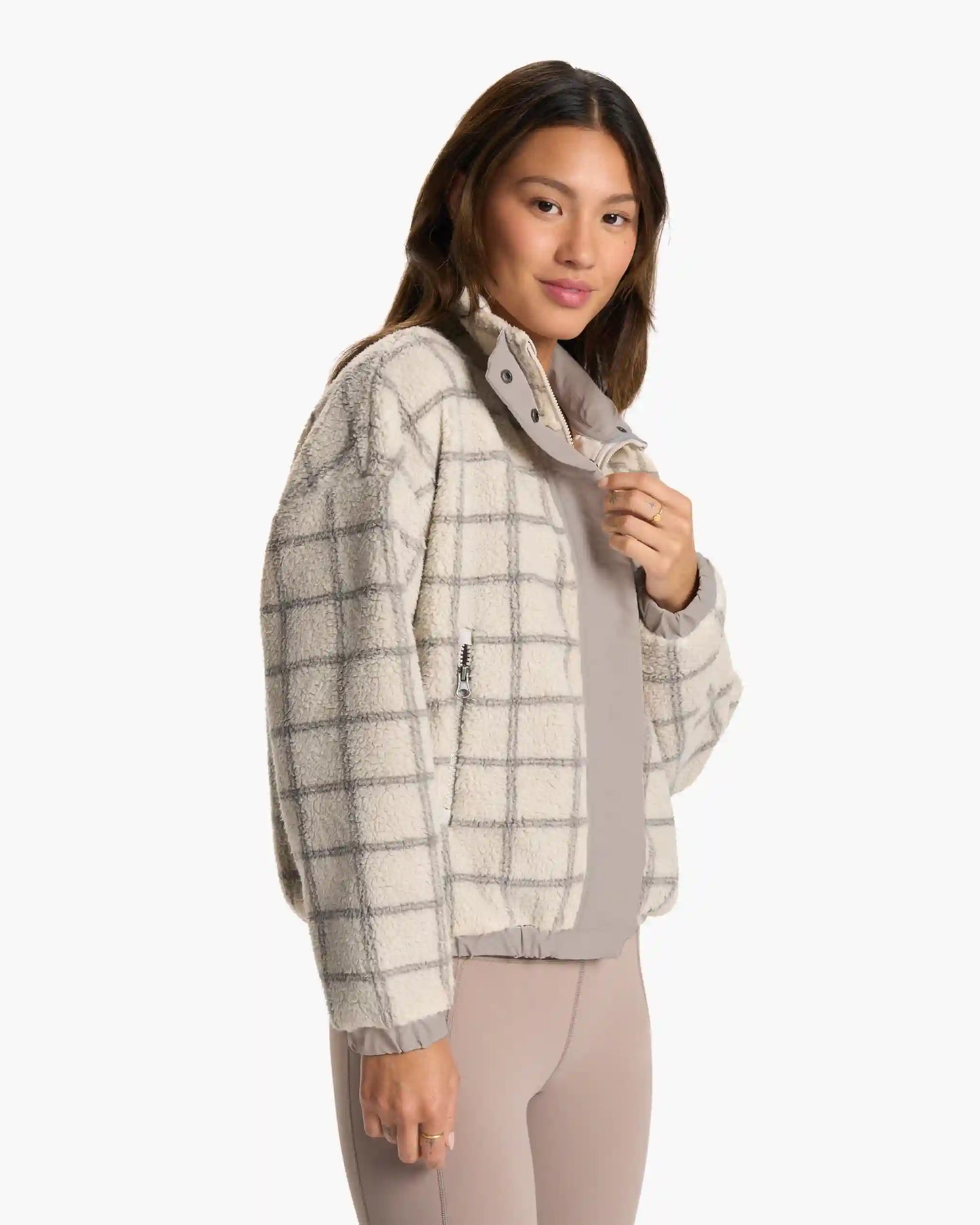 Plaid Cozy Sherpa Jacket