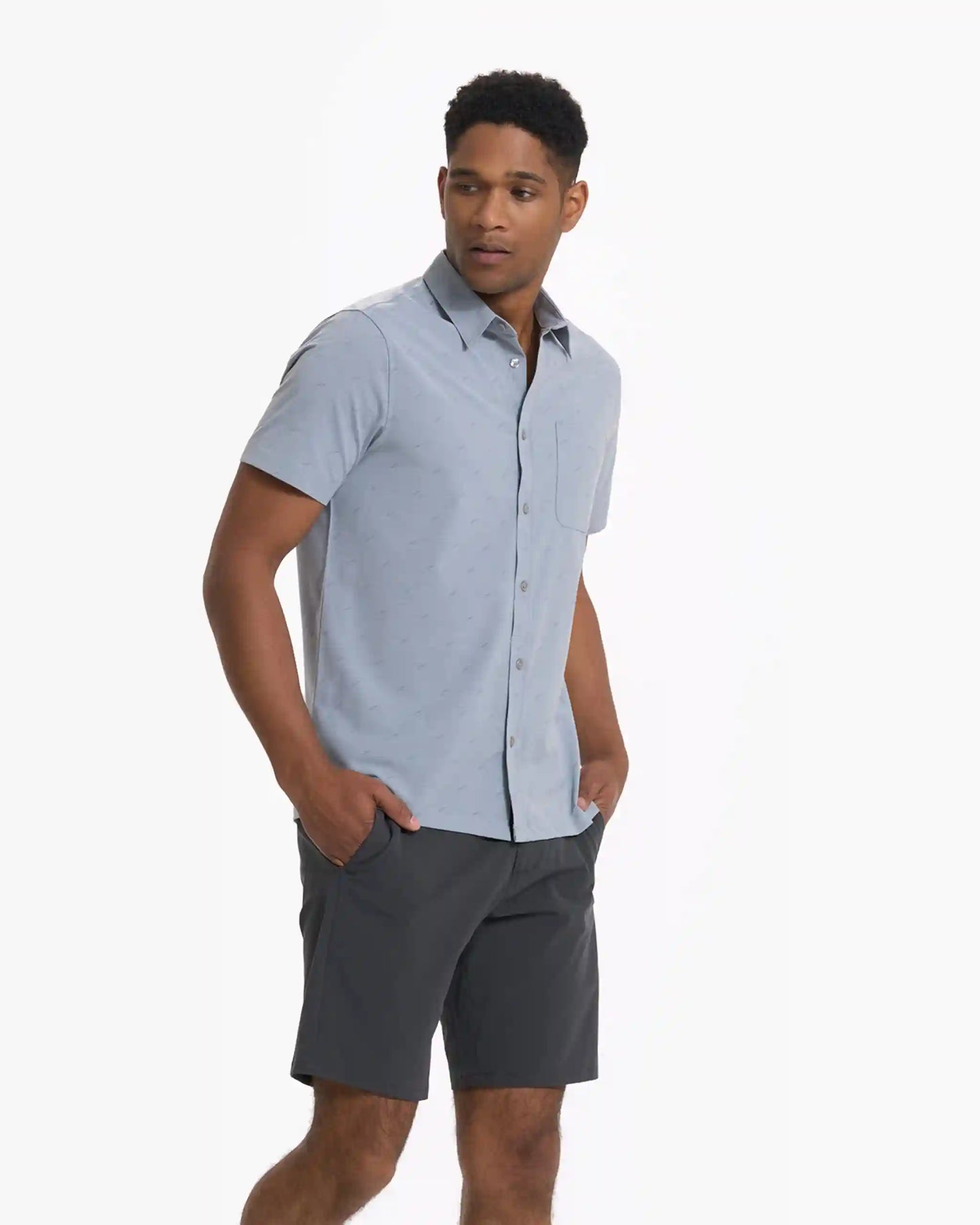 Short-Sleeve Bridge Button Down