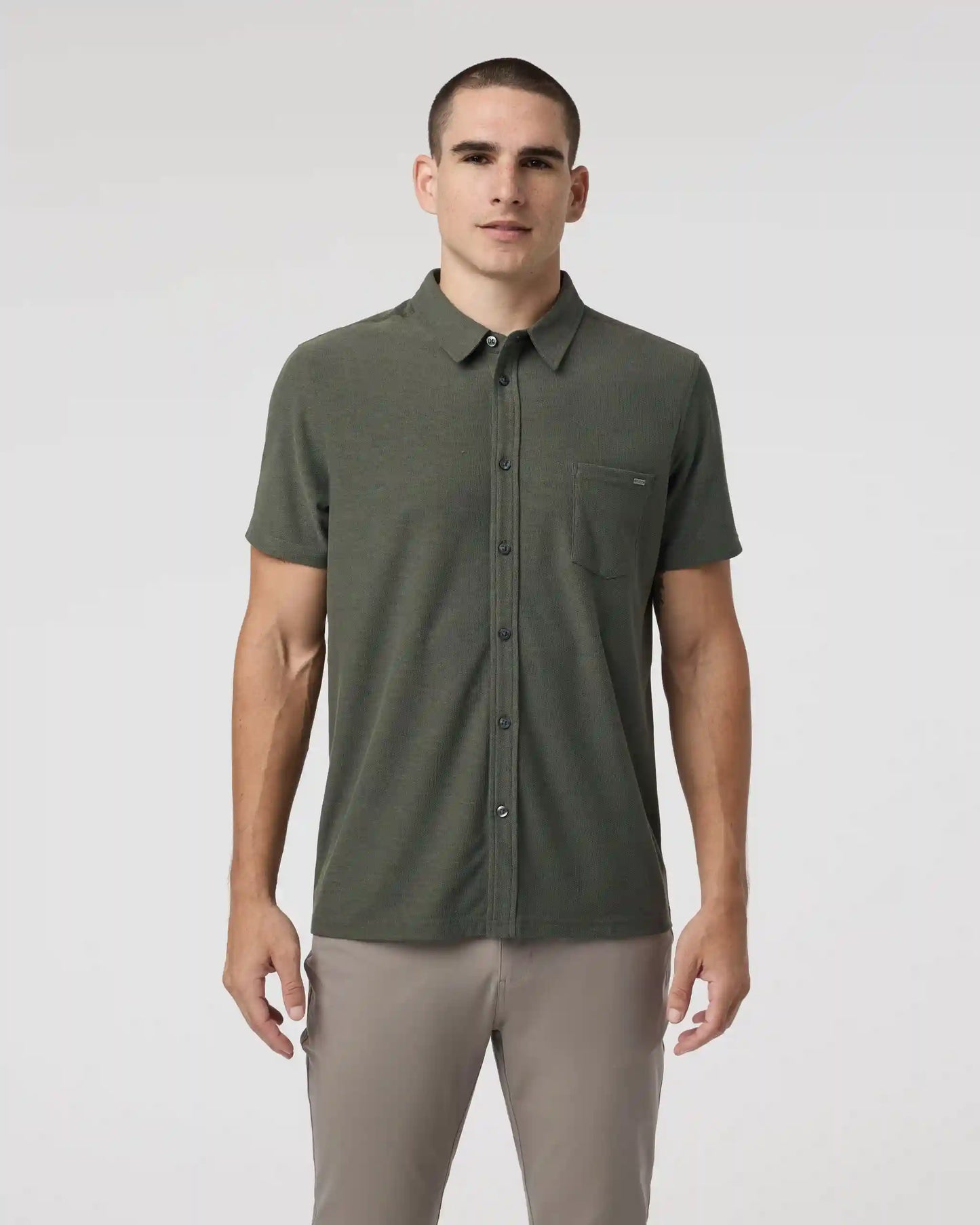 Short Sleeve Ace Button Down