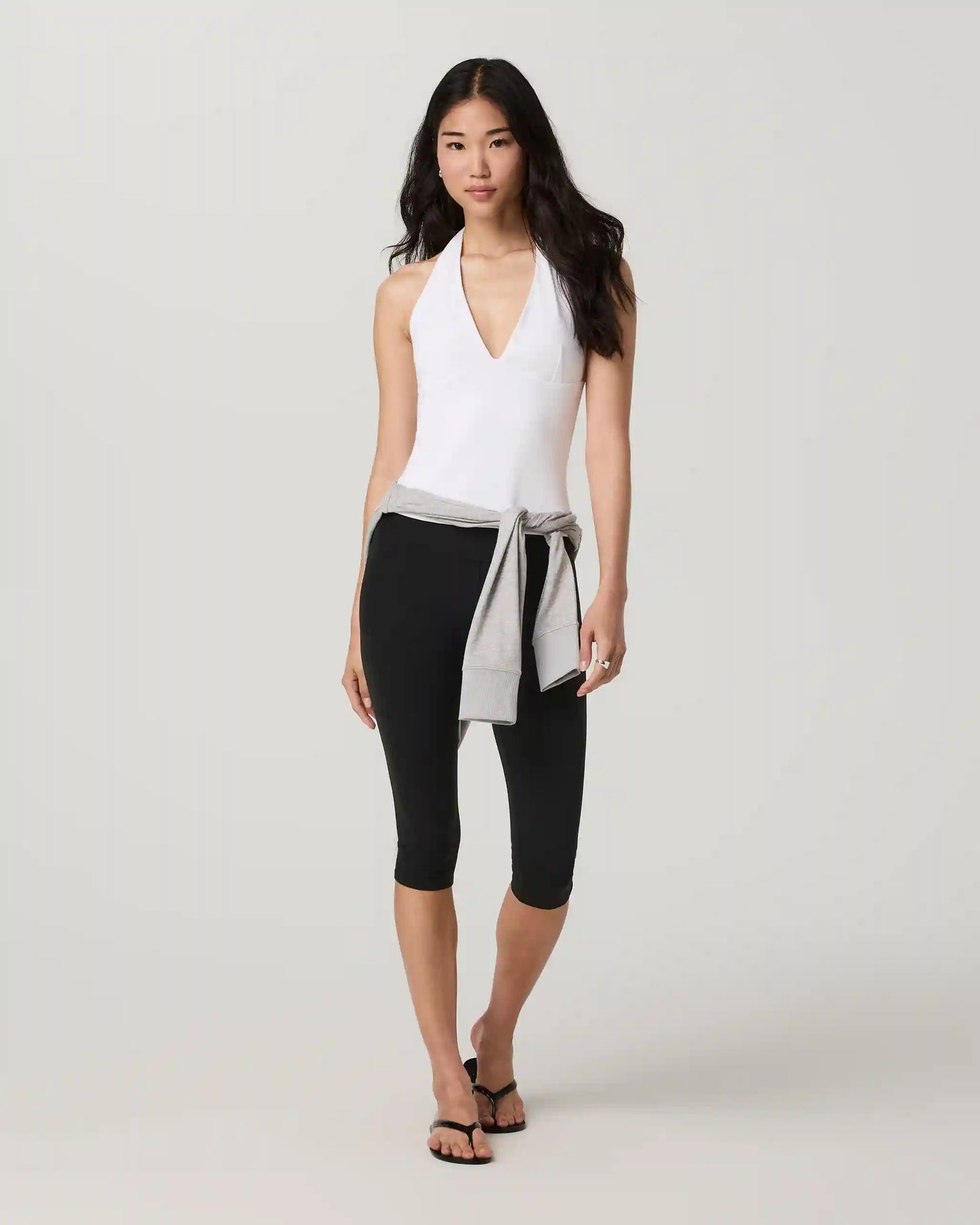 Everyday Cotton Stretch Plunge Halter