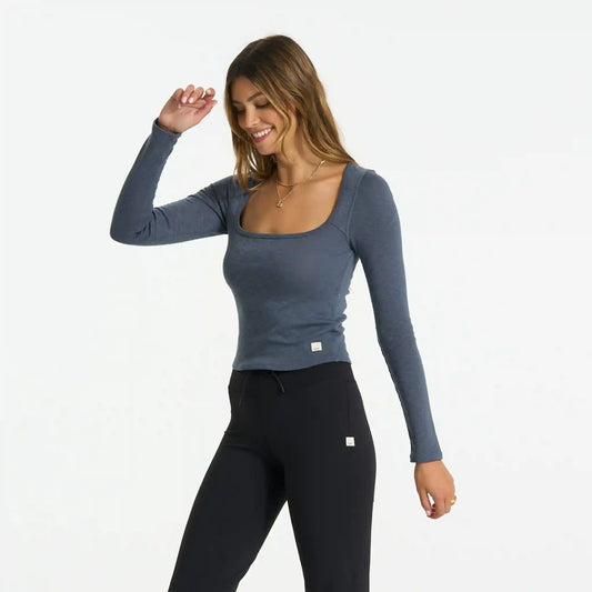 Long-Sleeve Sunrise Square Neck