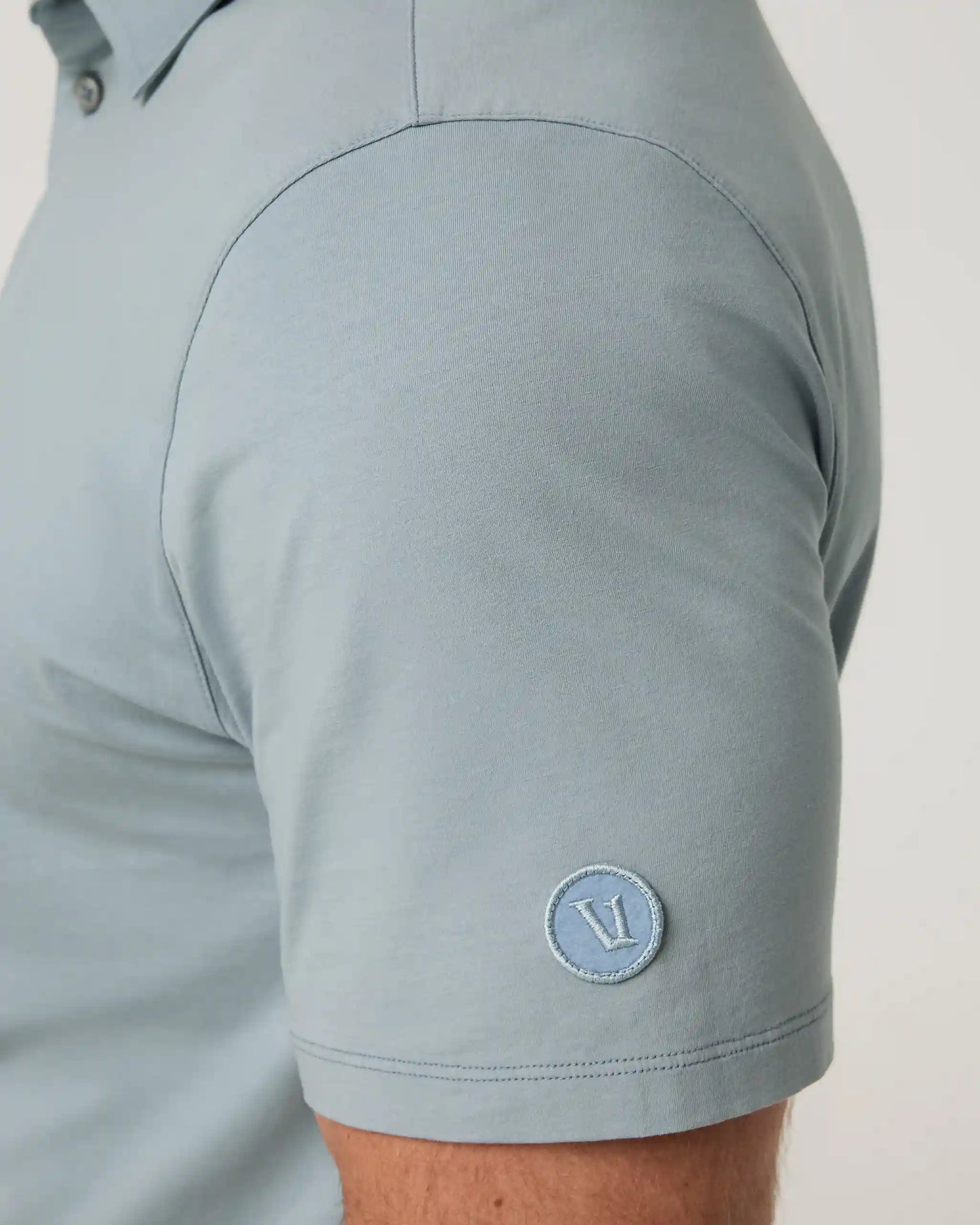 Short Sleeve Feather Polo