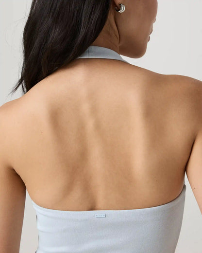 Everyday Cotton Stretch Plunge Halter
