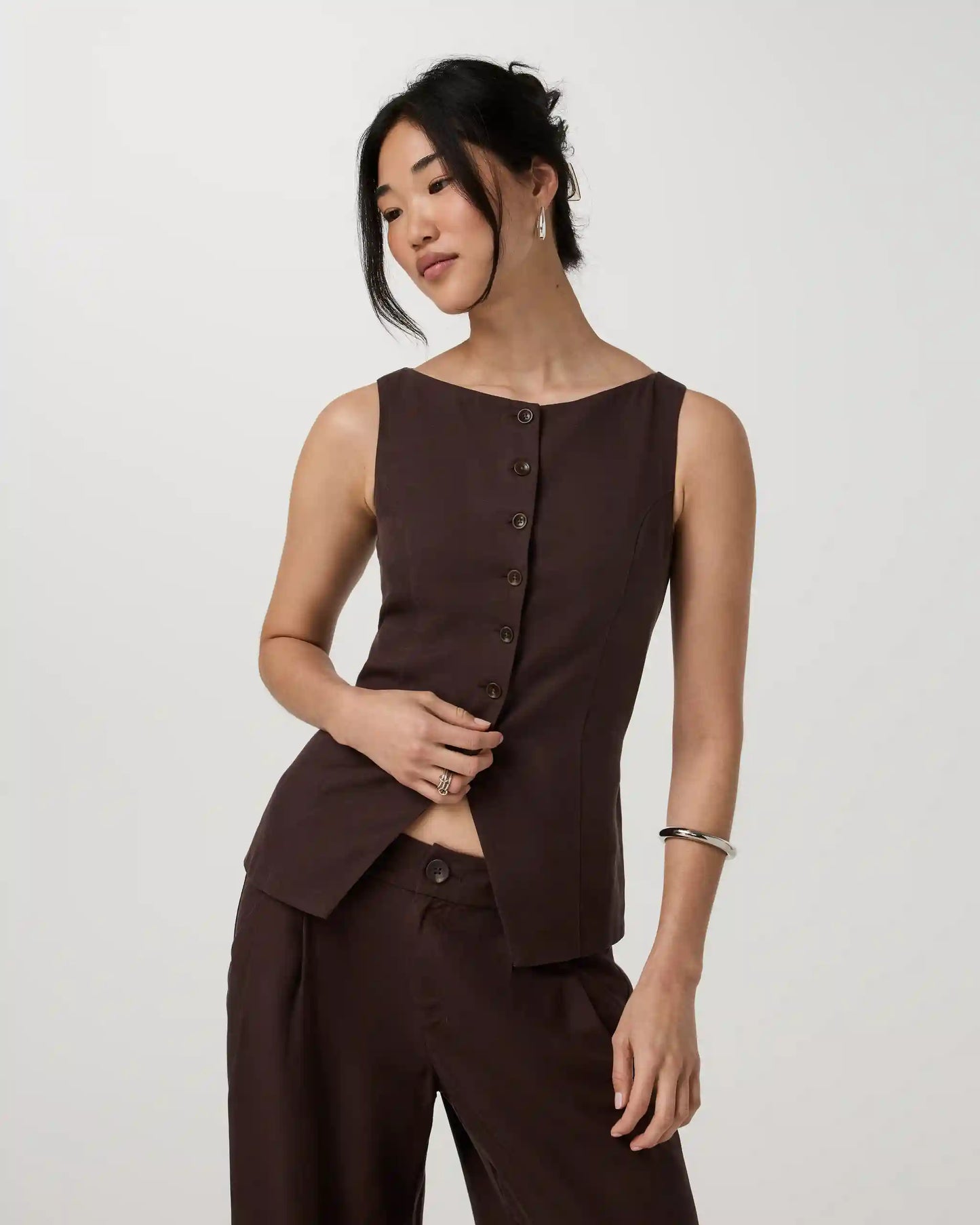 Trestles Twill Button Down Tank