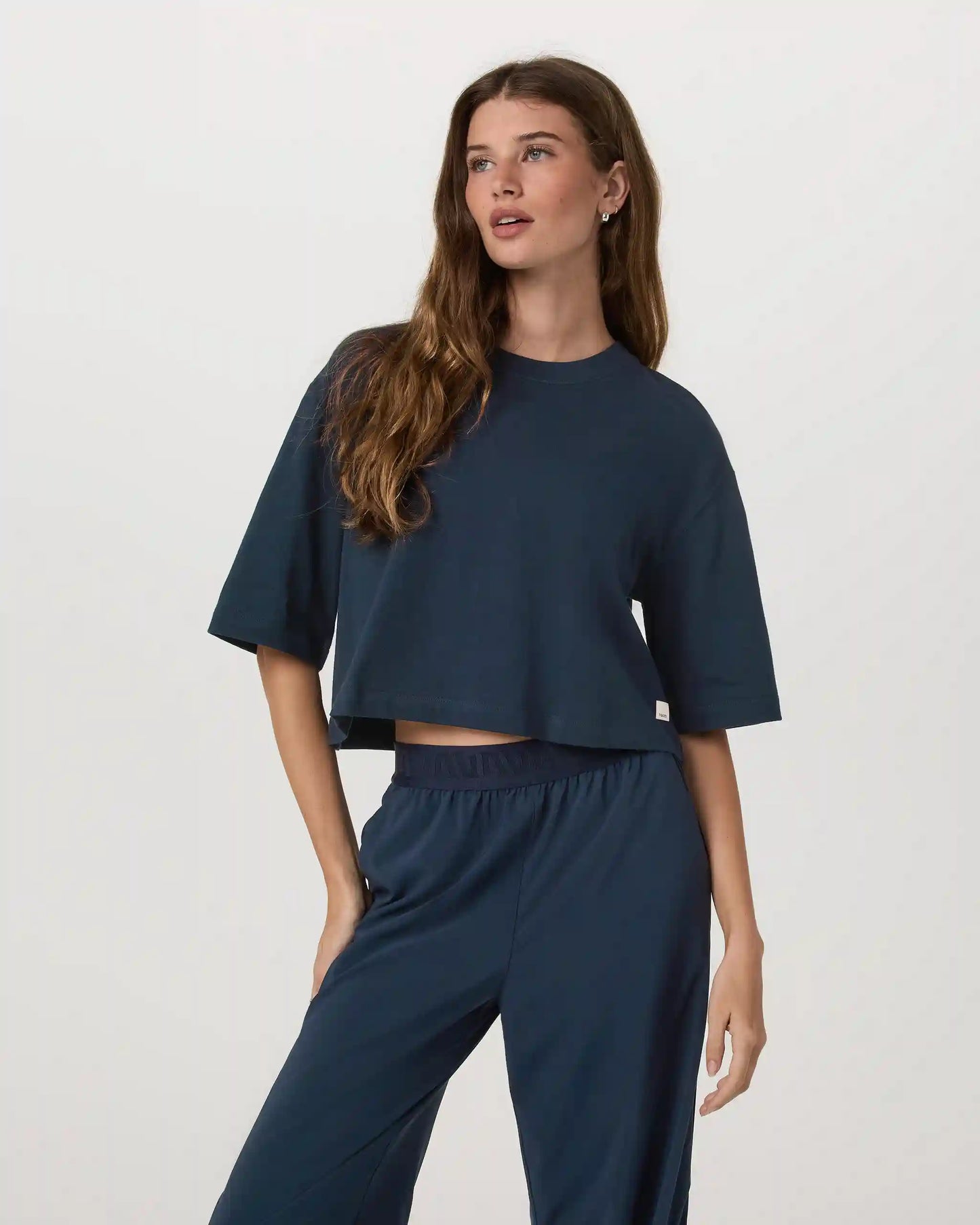 Short Sleeve Heavyweight Crop Cotton Tee