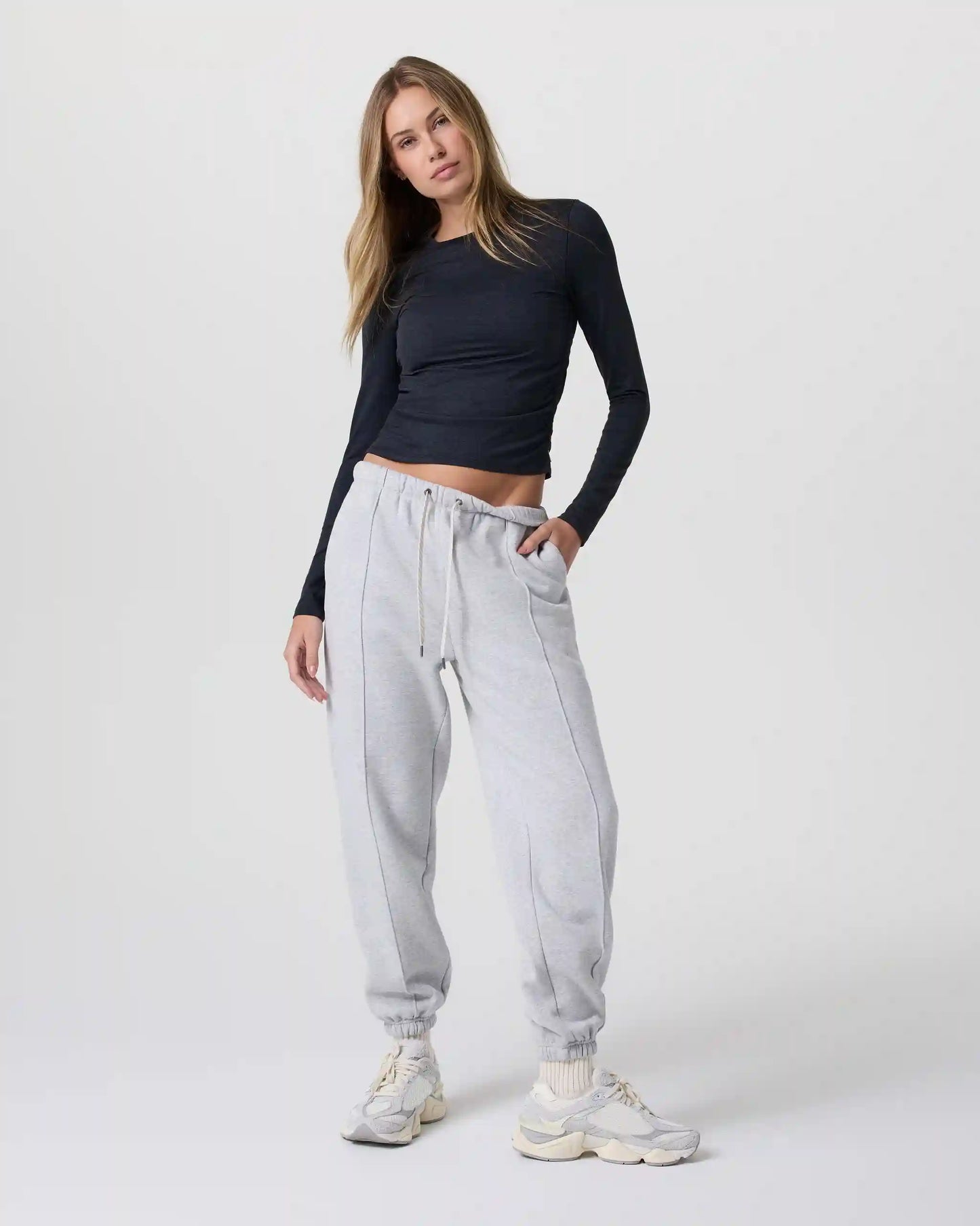 Long Sleeve Halo Ruched Tee