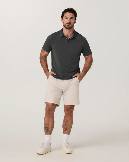 Short Sleeve Feather Polo