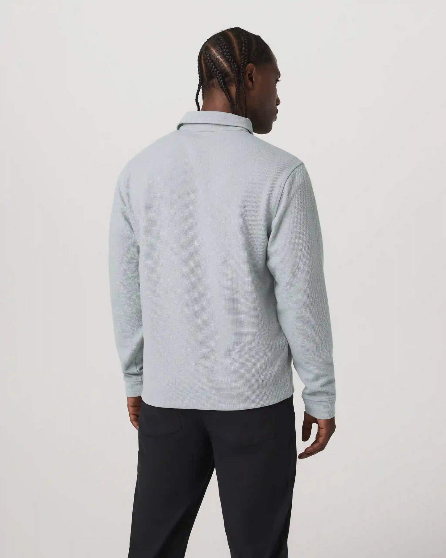 Long Sleeve Waffle Polo