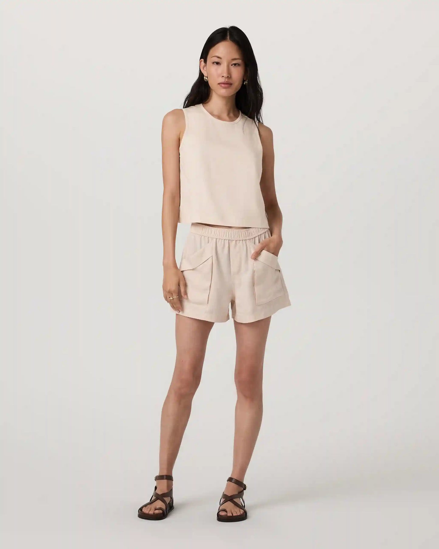 Trestles Twill Crop Tank