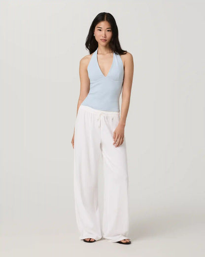 Everyday Cotton Stretch Plunge Halter