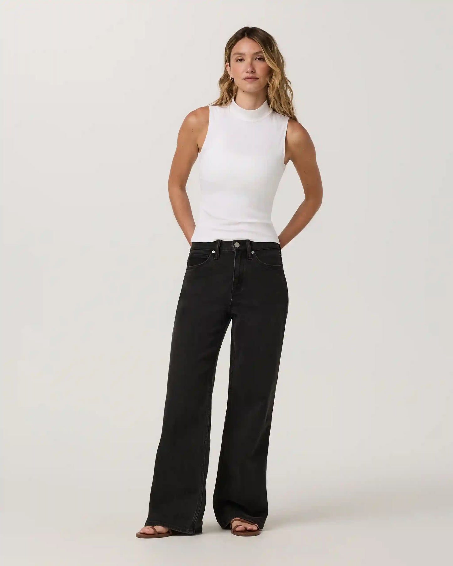 Cottony Rib Mock Neck Tank