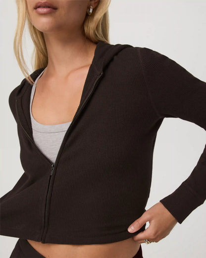 Waffle Full Zip Hoodie
