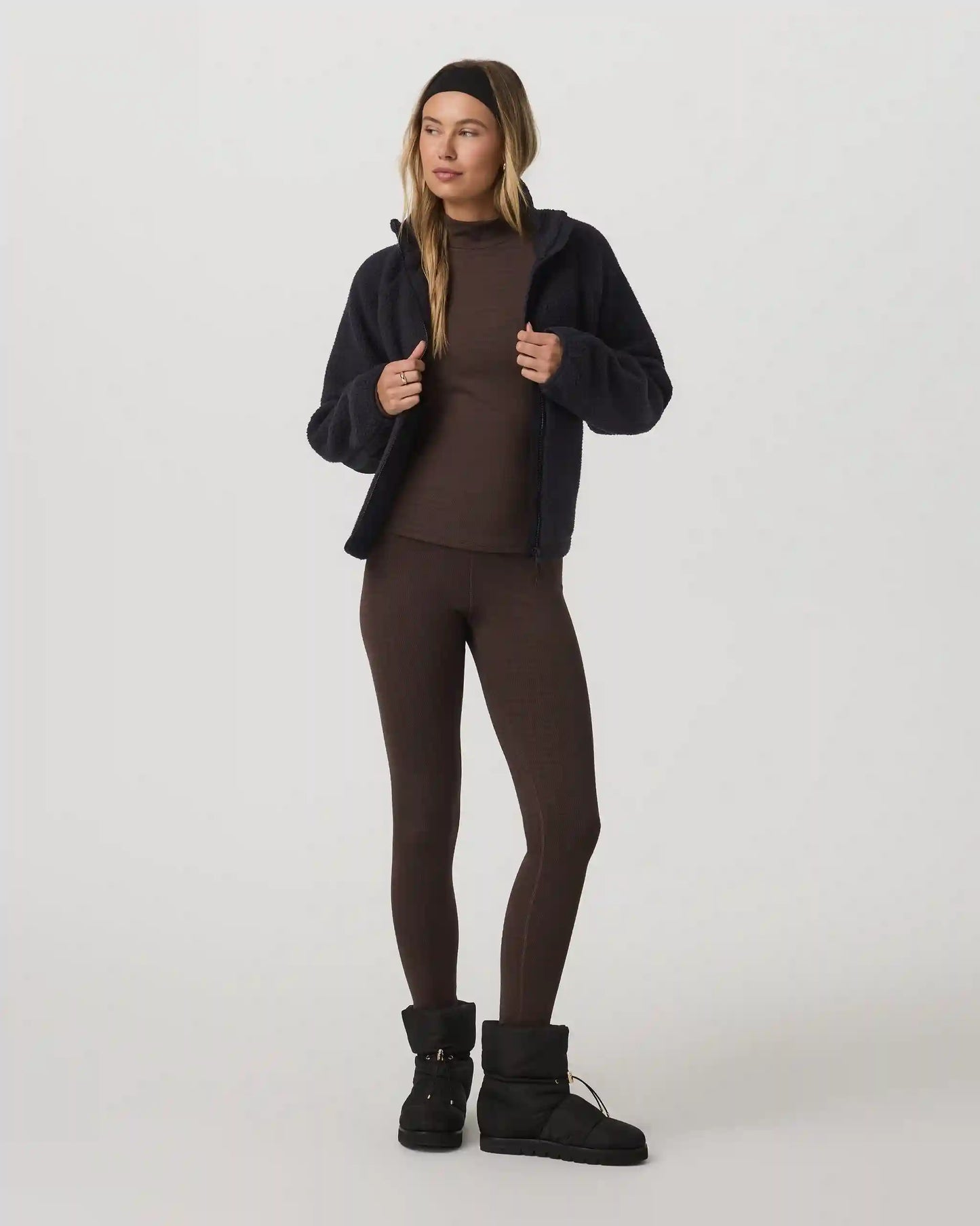 Long Sleeve Chilled Out Houndstooth Mock