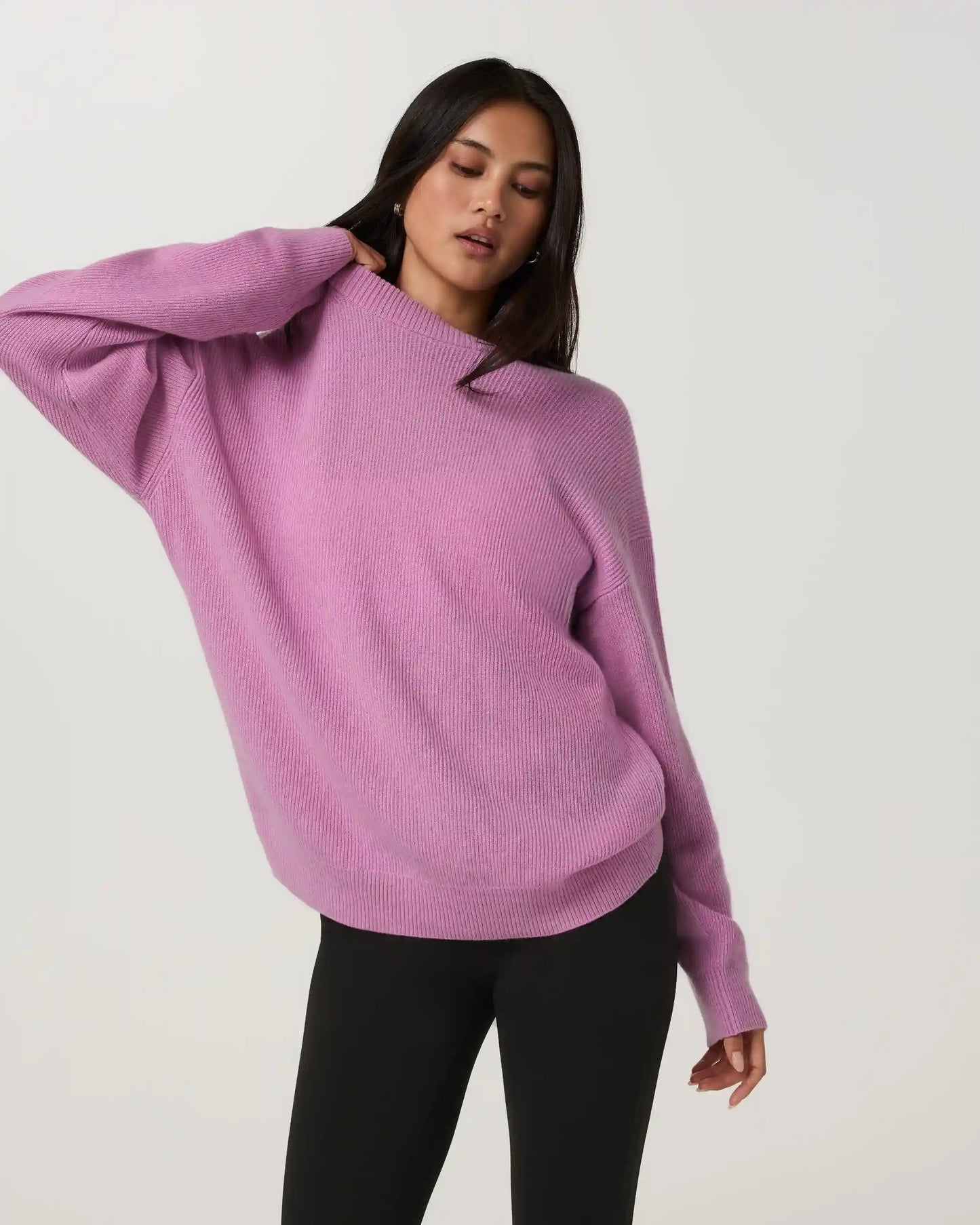 Émilie Cashmere Oversized Rib Crew