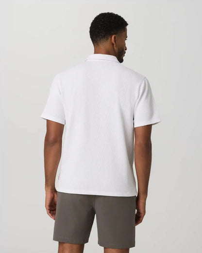 Short Sleeve Lightweight Tech Waffle Polo - Relaxed Fit
