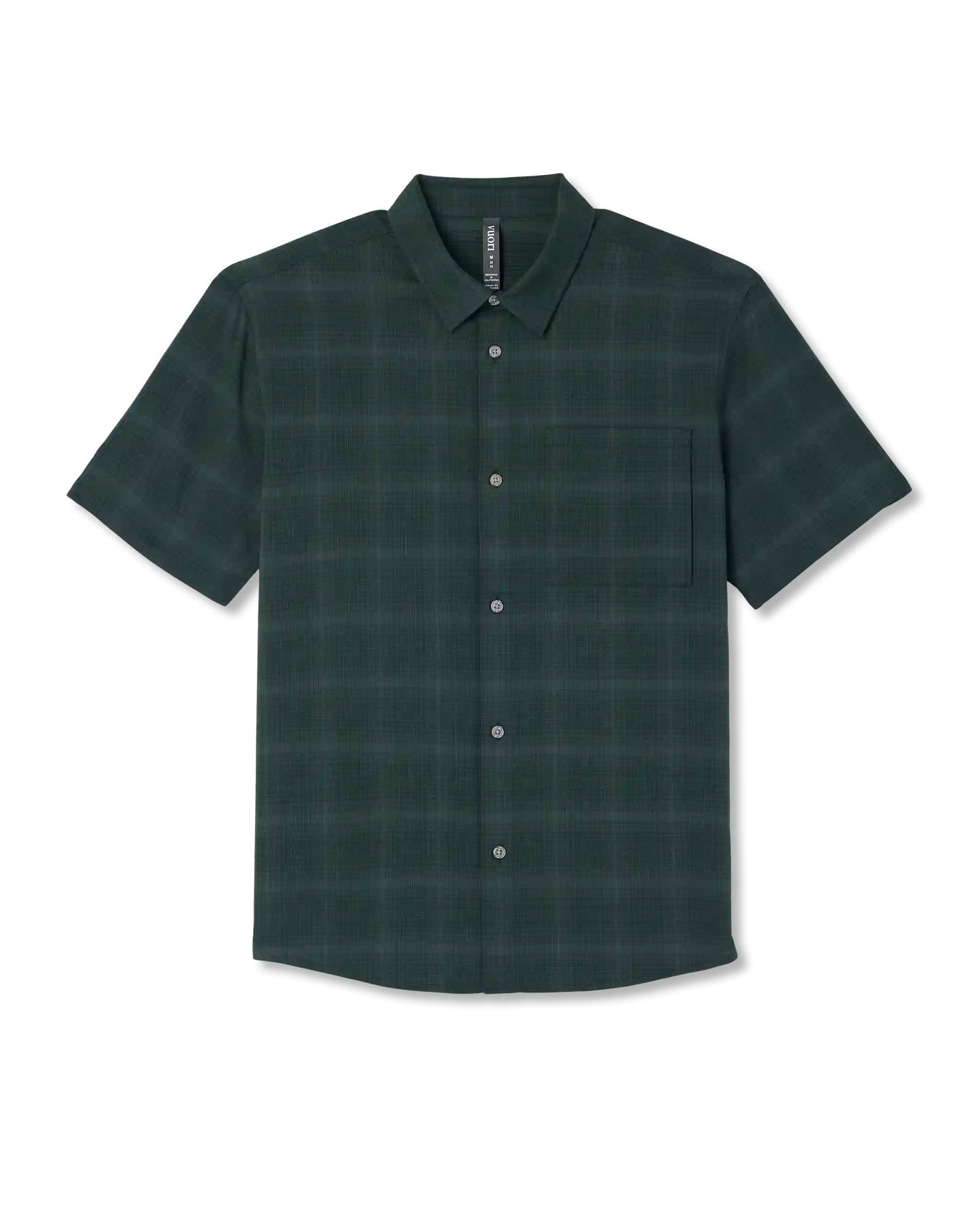 Short Sleeve Plaid Button Down Shirt