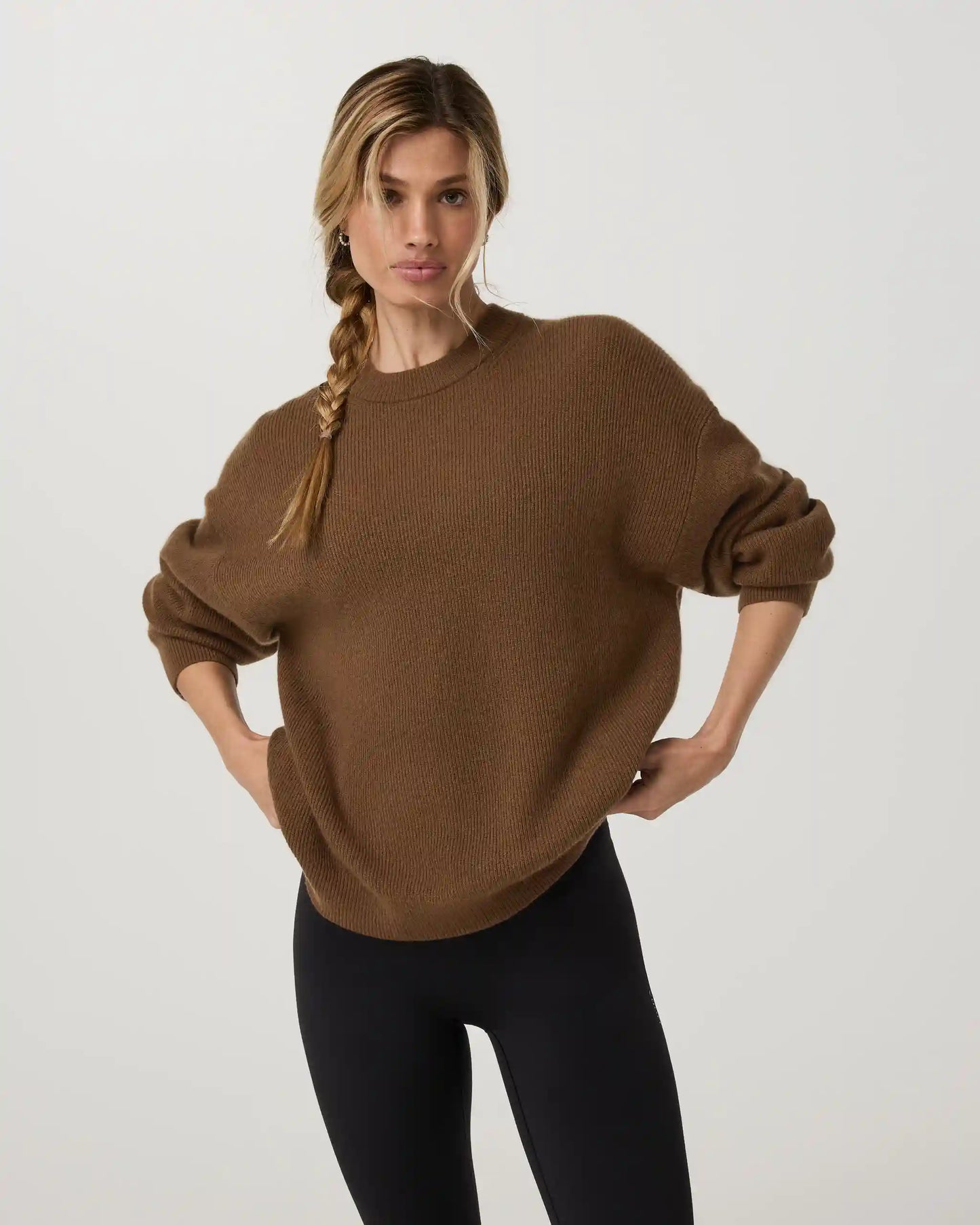Émilie Cashmere Oversized Rib Crew